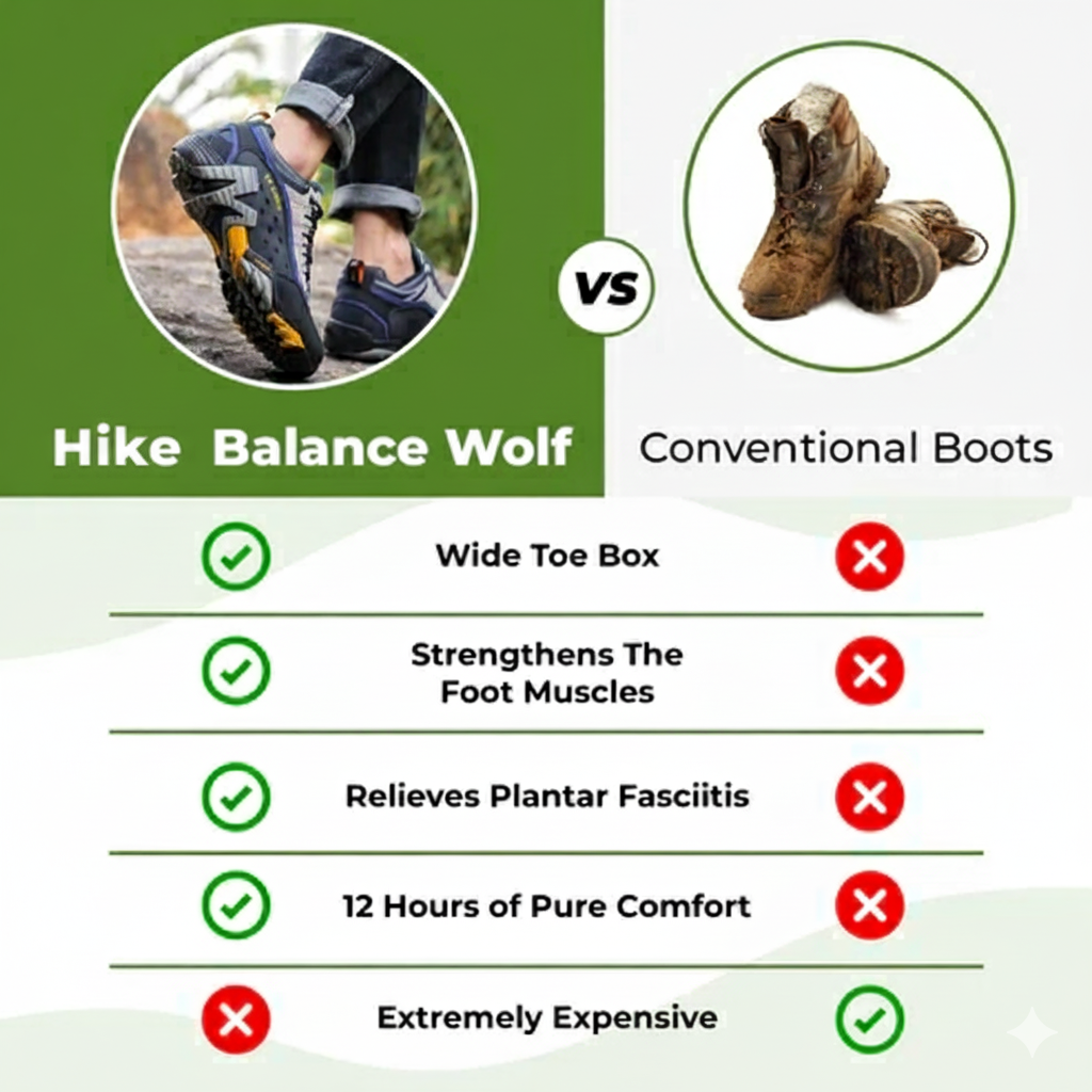 Hike Balance WOLF - Healthy All-Day Comfort Walking Shoes